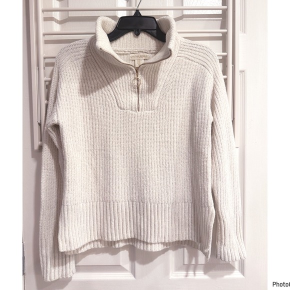 Cynthia Rowley Sweaters - Cynthia Rowley White Soft Chenille Knit Ribbed Sweater Xsmall